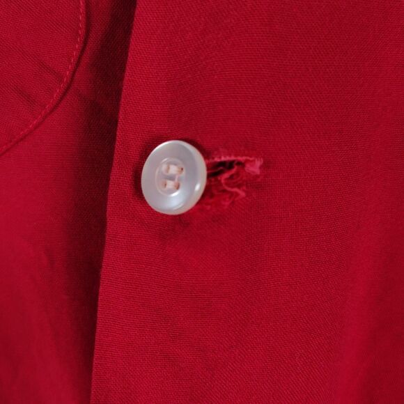 Vintage 50s Rayon Chain Stitch Bowling Shirt Size M Red Dean JCC Men's Club - Picture 12 of 13